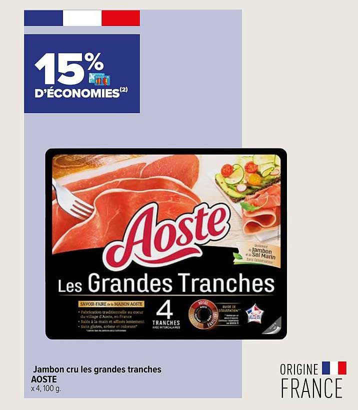 jambon cru les grandes tranches aoste