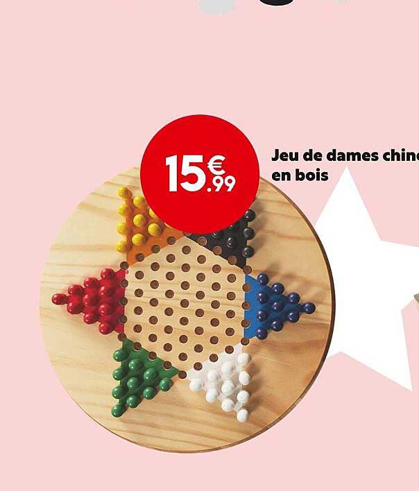 jeu de dames chinois en bois