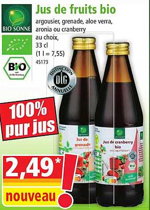 jus de fruits bio bio sonne