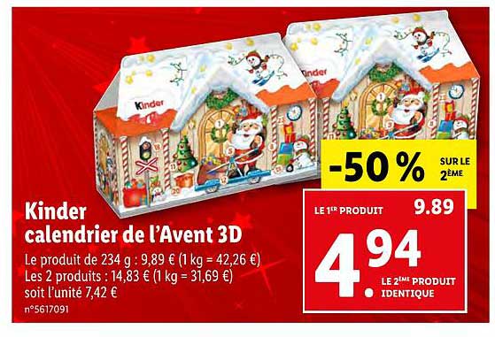kinder calendrier de l'avent 3d
