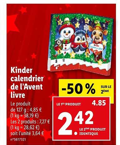 kinder calendrier de l'avent livre