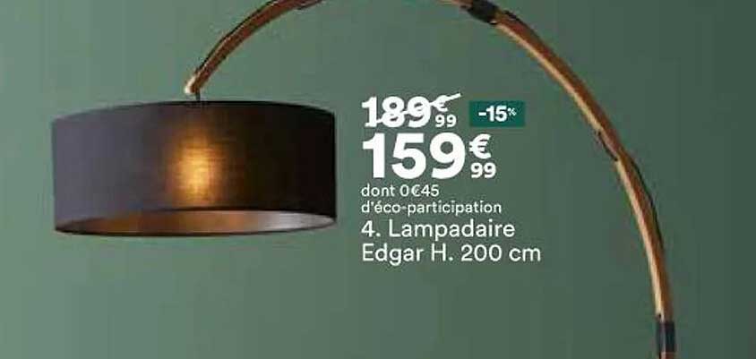 lampadaire edgar h. 200 cm