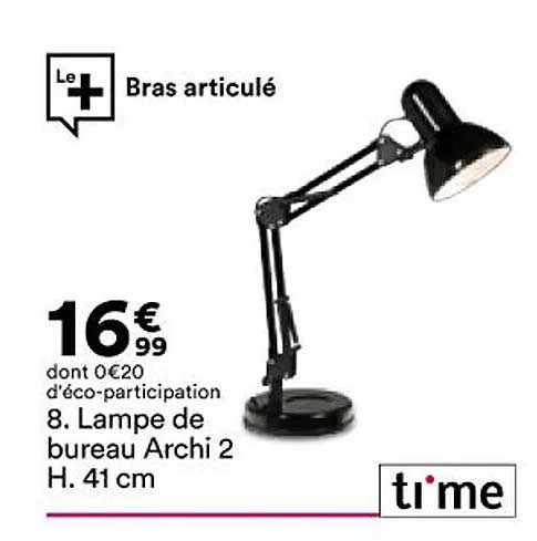 lampe de bureau archi 2 h. 41 cm time
