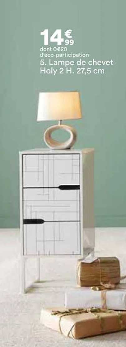 lampe de chevet holy 2 h. 27,5 cm