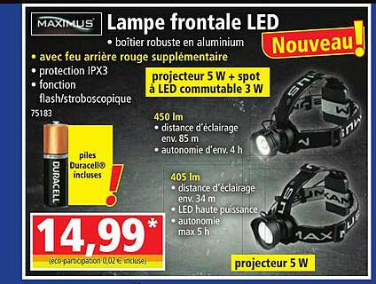 lampe frontale led maximus
