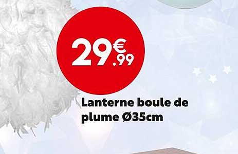 lanterne boule de plume ø35 cm