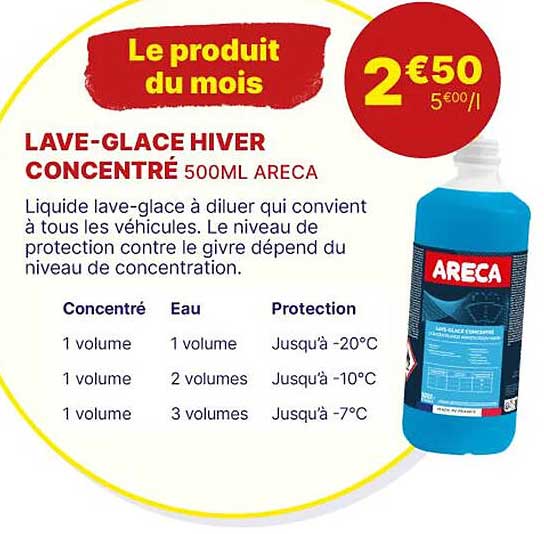 lave-glace hiver concentré areca 500 ml