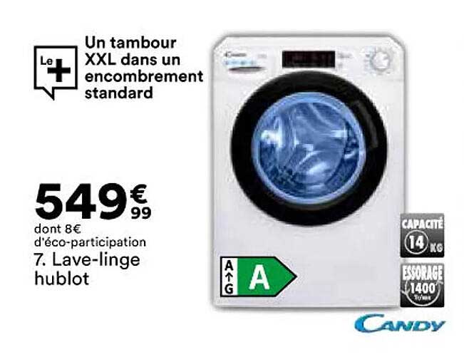 lave-linge hublot candy