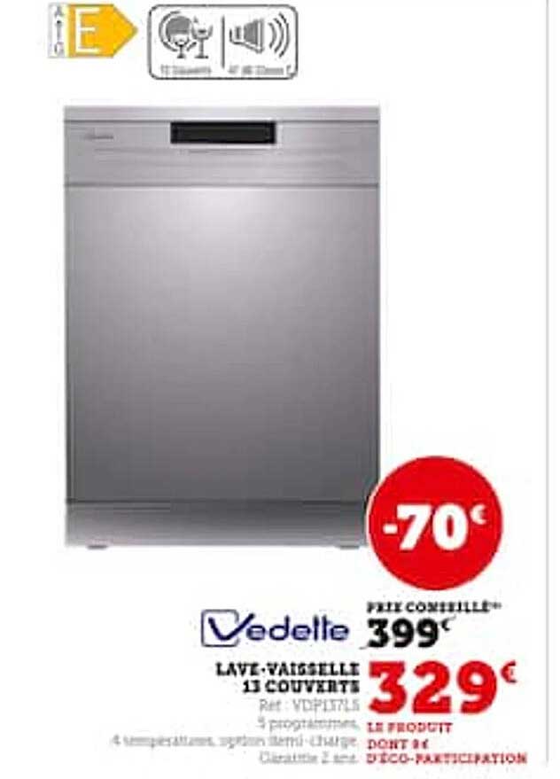 lave-vaisselle 13 couverts vedette