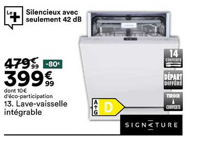 lave-vaisselle intégrable signature