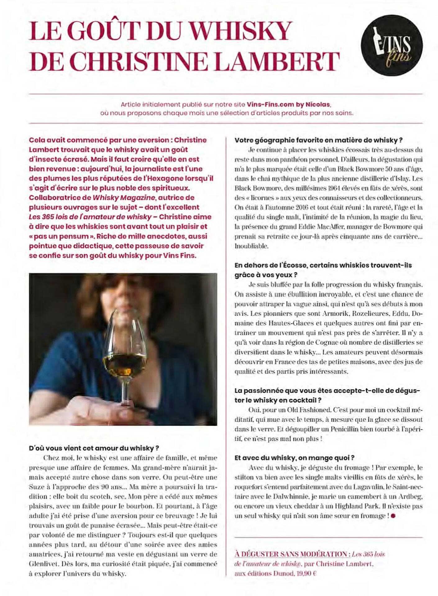 le goût du whisky de christine lambert