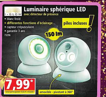 luminaire sphérique led i-glow
