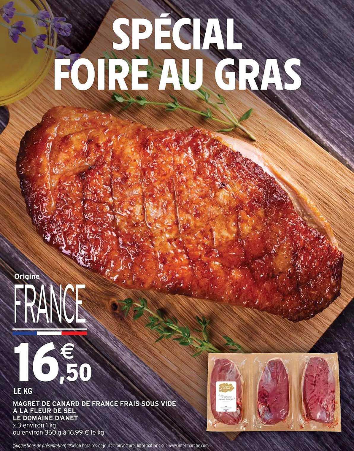 magret de canard de france frais sous vide à la fleur de sel le domaine d'anet