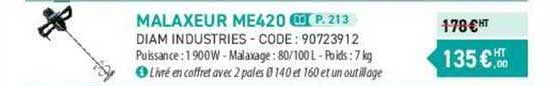 malaxeur me420 diam industries