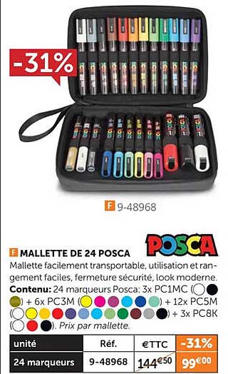 Mallette De 24 Posca