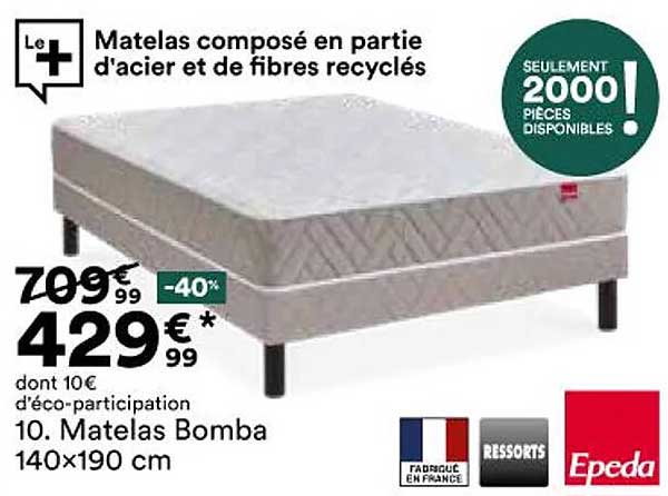 matelas bomba 140 x 190 cm epeda