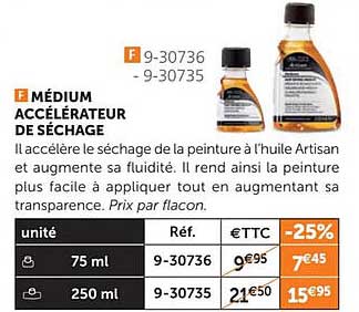 médium accélérateur de séchage