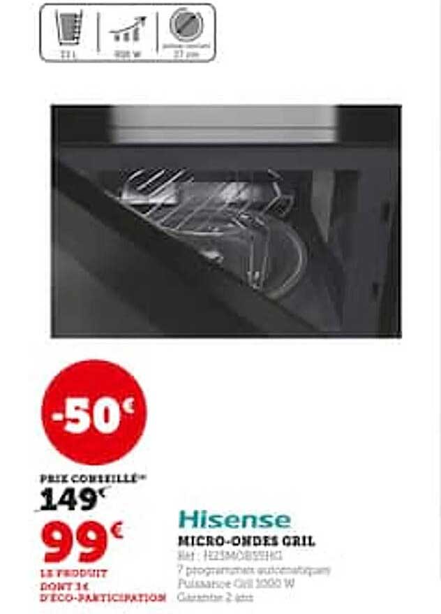 micro-ondes gril hisense
