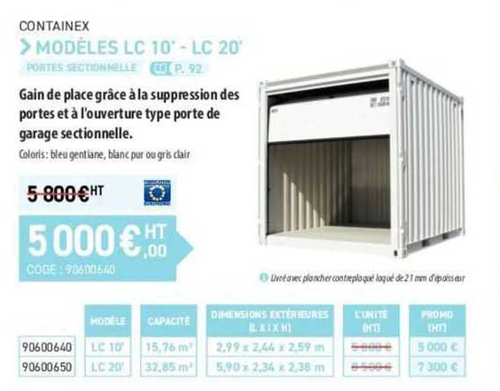 modèles lc 10" - lc 20' containex