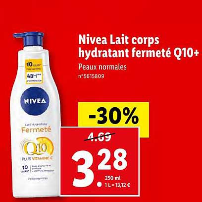nivea lait corps hydratant fermeté q10+