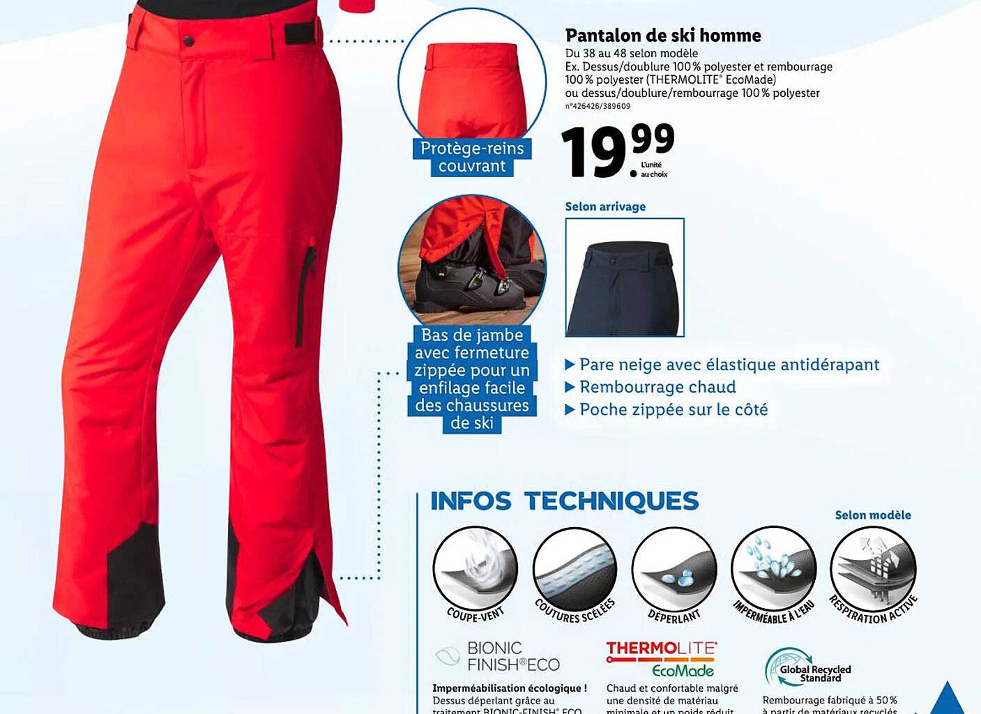 pantalon de ski homme