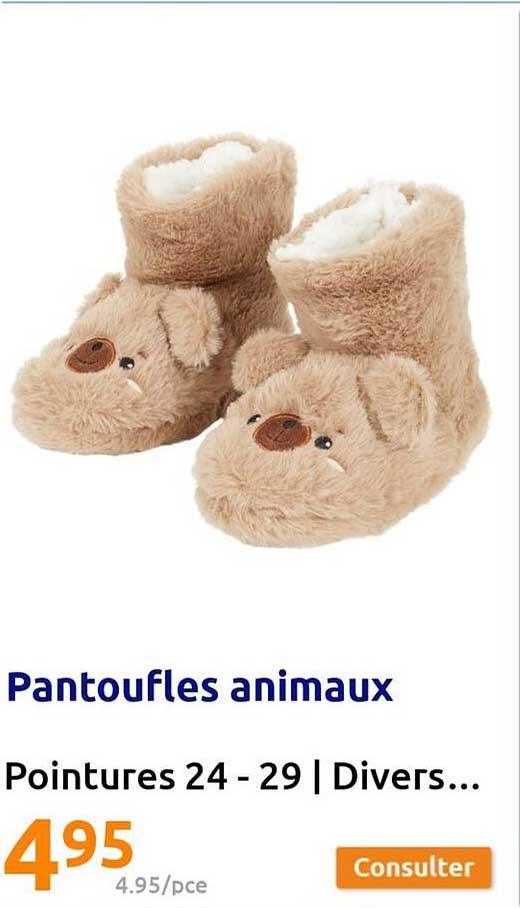 Pantoufles Animaux