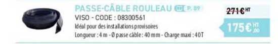 passe-câble rouleau viso