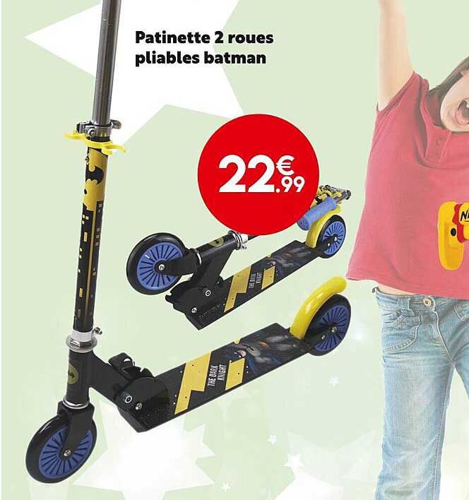 patinette 2 roues pliables batman