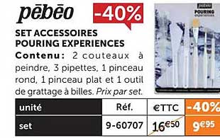 pébéo set accessoires pouring experiences