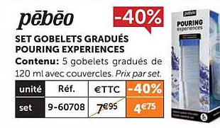 pébéo set goblets gradués pouring experiences