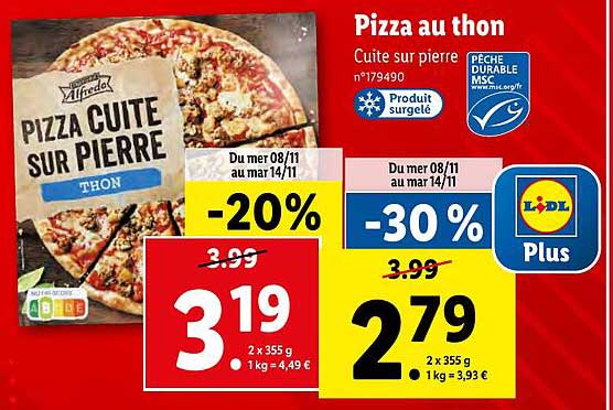 Pizza Au Thon Alfredo