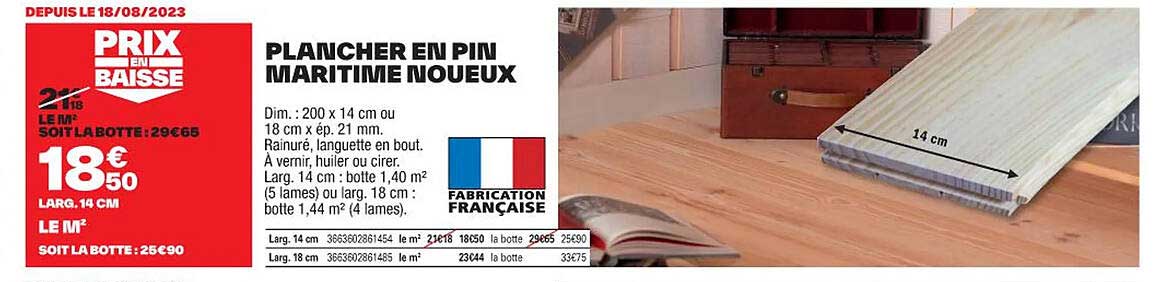 Plancher En Pin Maritime Noueux