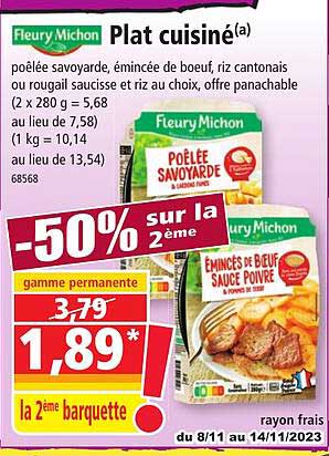 Plat Cuisiné Fleury Michon