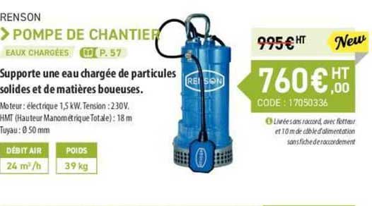 pompe de chantier renson