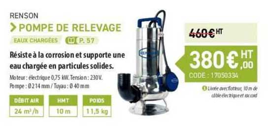 pompe de relevage renson