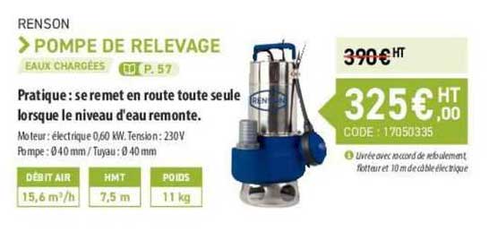 pompe de relevage renson