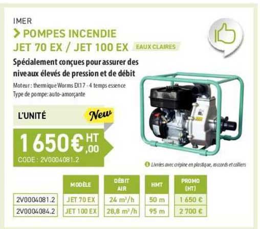 pompes incendie jet 70 ex/jet 100 ex imer