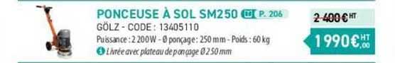 ponceuse à sol sm250 gölz
