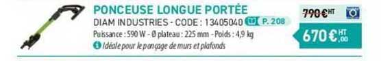 ponceuse longue portée diam industries