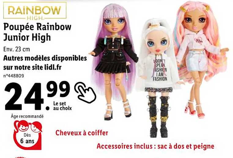 poupée rainbow junior high