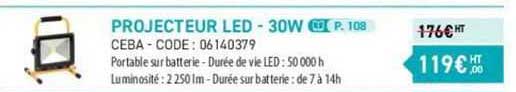 projecteur led - 30w  ceba