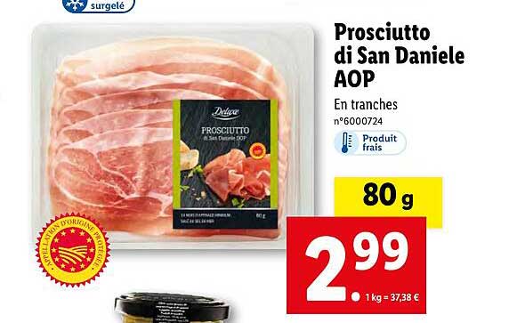 prosciutto di san daniele aop deluxe