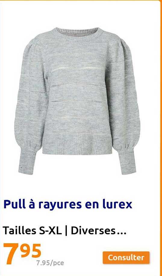 Pull à Rayures En Lurex