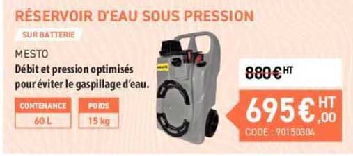 réservoir d'eau sous pression mesto