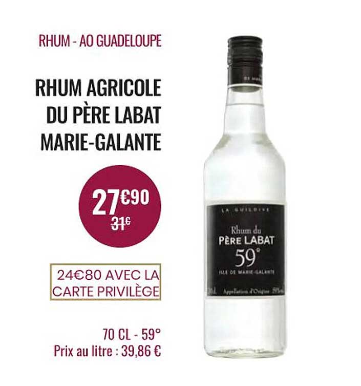 Rhum Agricole Du Père Labat Marie-galante