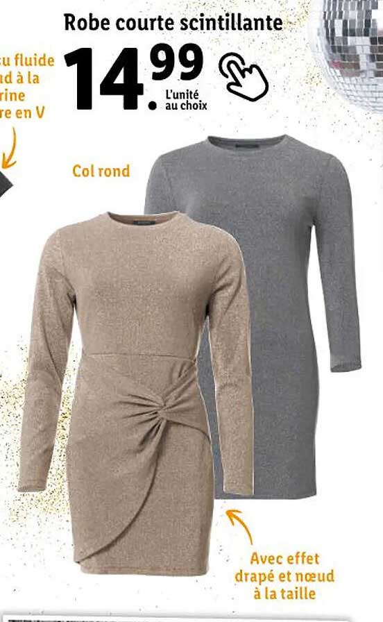 robe courte scintillante