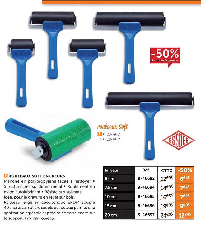 rouleaux soft encreurs essdee
