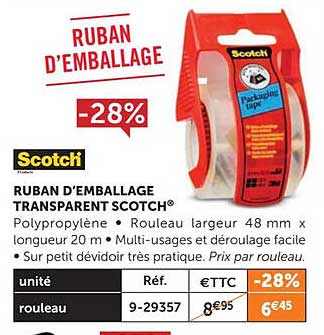 ruban d'emballage transparent scotch