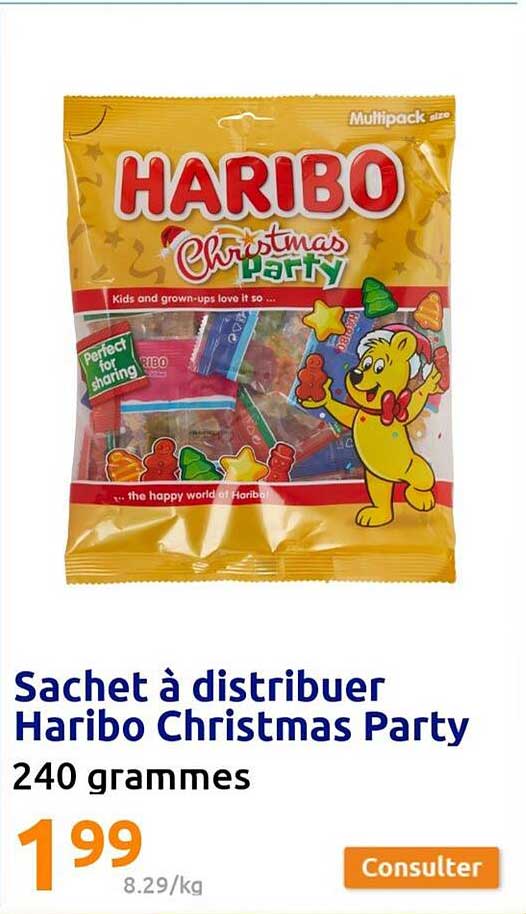 sachet à distribuer haribo christmas party