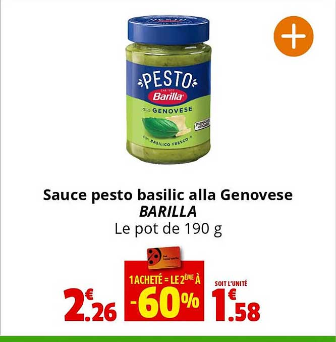 sauce pesto basilic alla genovese barilla